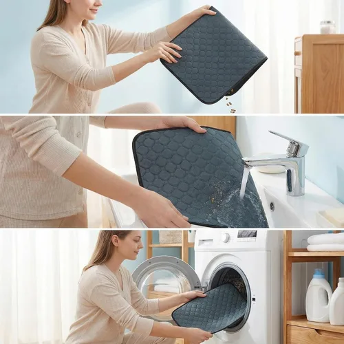 Vista 6 de Revestimientos para jaula de cobayas - Almohadillas lavables para orina de conejillo de indias, impermeables, reutilizables y antideslizantes, ropa