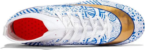 Vista 3 de Zapatos de fútbol para niños con tacos de fútbol para jóvenes, botas altas para entrenamiento al aire libre