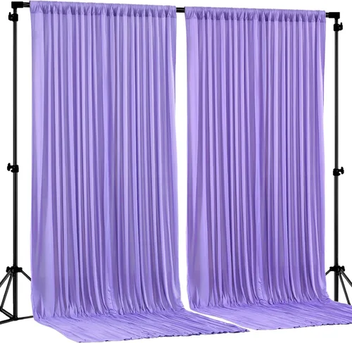 Vista 43 de Cortinas de Fondo Beige - Cortinas de Poliéster Sin Arrugas para Fotografía, Cortinas de Fondo para Fiestas, para Decoraciones de Baby Shower