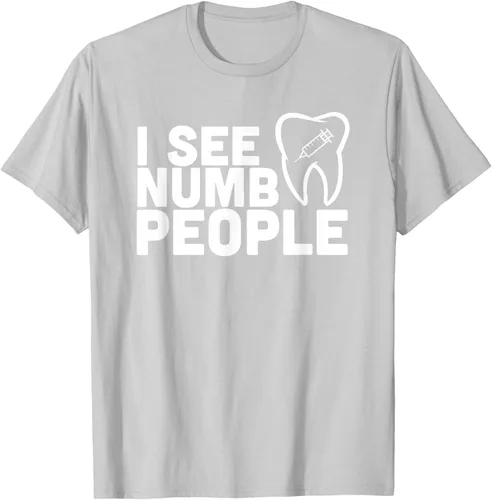 Vista 45 de I see Numb People - Camiseta de regalo para dentista dental, Negro, S