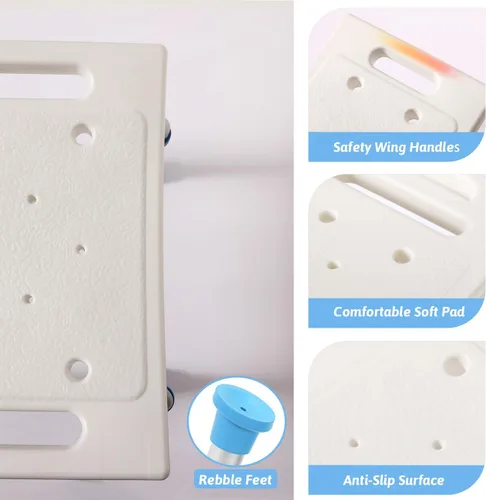 Vista 7 de Silla de ducha FSA/HSA elegible para ducha interior, taburete de ducha para interior de bañera, asiento de ducha de montaje sin herramientas