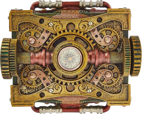 Vista 3 de Pacific Trading Joyero Steampunk Punk de vapor con brújula