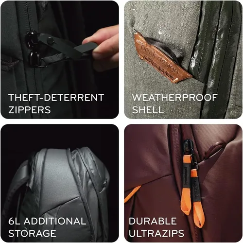 Vista 8 de Peak Design Mochila Travel Line 30L, Salvia, Mochila de viaje de 30 L