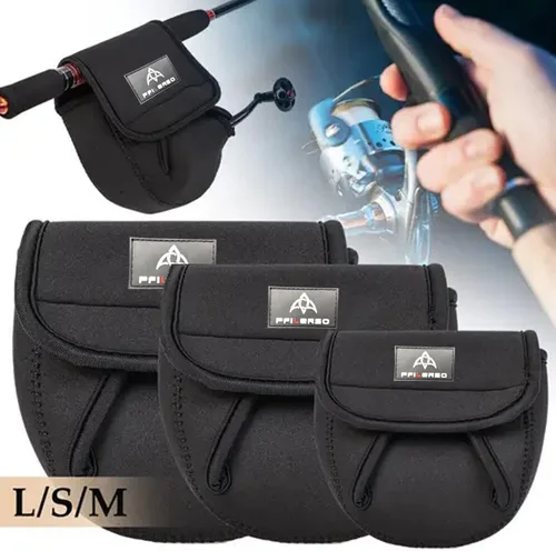 Vista 7 de 3Pcs Fundas para Carrete de Pesca Giratoria Bolsa de Transporte para Carrete de Pesca de Arrastre Estuche Protector Funda para Carrete de Pesca