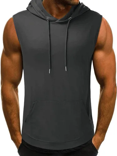 Vista 6 de Camiseta sin mangas para hombre, de verano, playa, simple, clásica, de color sólido, cuello en V, de algodón y sin mangas, hipster