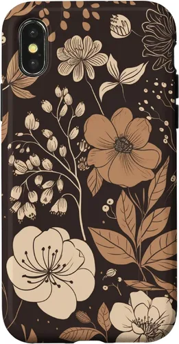 Vista 5 de Hazelnut Brown Wildflower Floral Flower Design Case for iPhone 17