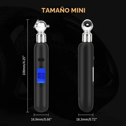 Vista 3 de RVZONE Mini medidor digital de presión de neumáticos 3-99PSI 4 ajustes para presión de neumáticos con LCD retroiluminado para autocaravana, coche