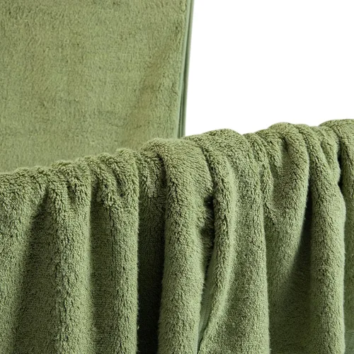 Vista 5 de Juego de toallas de baño de 3 piezas para cara y cuerpo, piel sensible, juego de toallas de lujo verde pino para adultos, estudiantes, niños