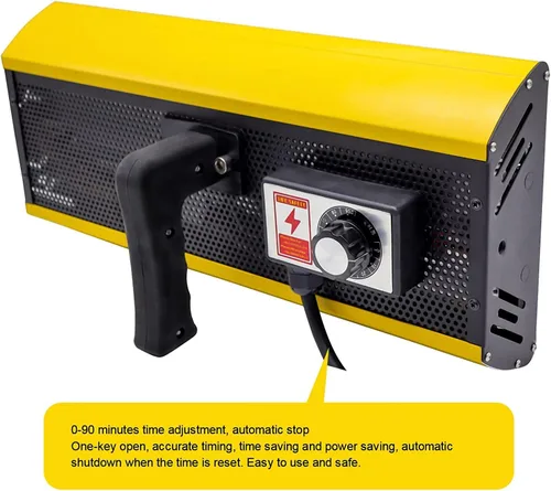 Vista 7 de DATOU BOSS Lámpara de curado de pintura infrarroja 2000 W 110 V con temporizador inteligente Lámpara de curado de pintura infrarroja portátil