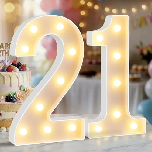 Vista 10 de Letrero LED de Marquee con Letras Iluminadas - Letras Iluminadas del Alfabeto para Cumpleaños, Graduación, Decoración de Pared y Mesa en Bares