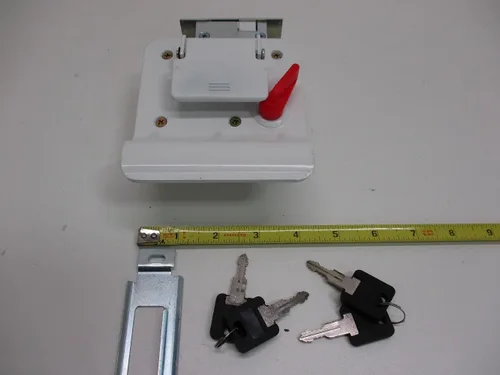 Vista 4 de Cerradura con llave para puerta de entrada de remolque RV Camper con cerrojo / 4 llaves