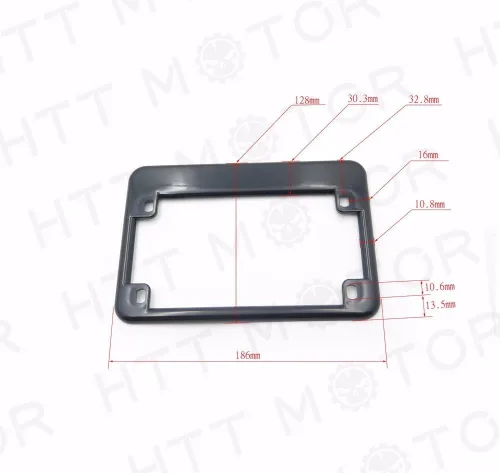 Vista 7 de MT294-004 - Marco de matrícula de motocicleta compatible con placa de motocicleta de 4 x 7 pulgadas de ancho extra de 1 pulgada