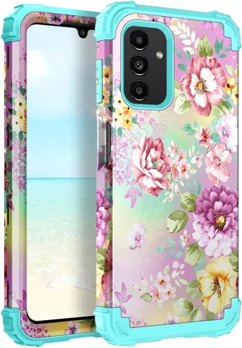Vista 35 de Hocase Funda para Galaxy A37 5G, protección resistente a prueba de golpes, parachoques de goma de silicona suave+funda protectora híbrida
