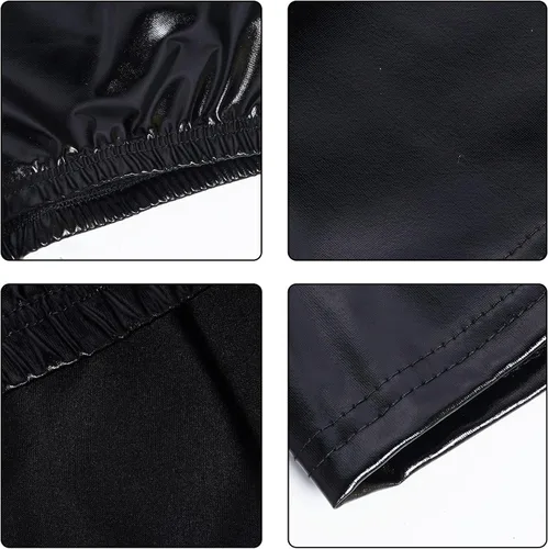 Vista 4 de Tongcloud 2 piezas de pantalones cortos metálicos para mujer pantalones cortos de baile para mujer pantalones cortos metálicos brillantes