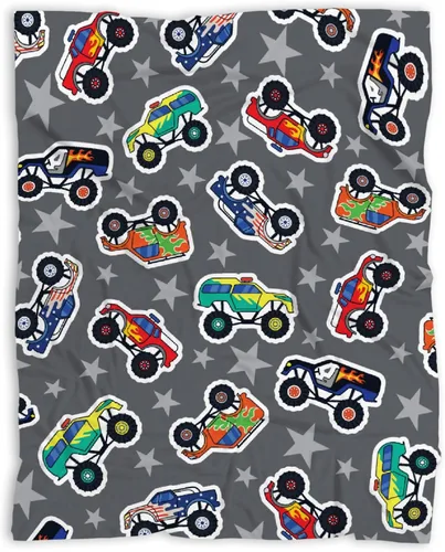 Vista 60 de Manta de bebé con texto en inglés «Just A Boy Who Loves Trucks» para niños y niñas, manta súper suave para envolver al recién nacido, acogedora