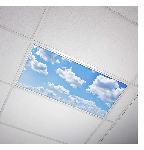 Vista 20 de Cubierta de luz fluorescente para luces de techo de aula, nubes rosadas, inserto de película retroiluminada de alta calidad 2 x 4