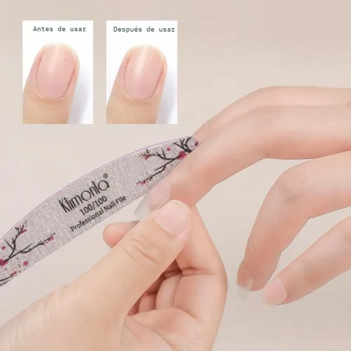 Vista 8 de 25 unidades de limas de uñas profesionales florales 80/100/150/180/240 grano, tablas de esmeril para uñas de gel y acrílicas, tablas de esmeril