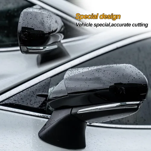 Vista 4 de CKE para Toyota Camry 2018-2026 Cubierta de espejo retrovisor exterior con Negro brillante-B