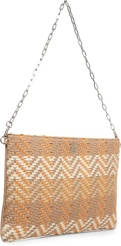 Vista 4 de Anne Klein Bolso de hombro plano multitejido, trufa neutra, Trufa neutra, talla única