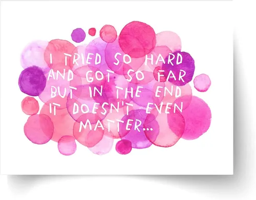 Vista 2 de In the End Lyrics - Unframed Print