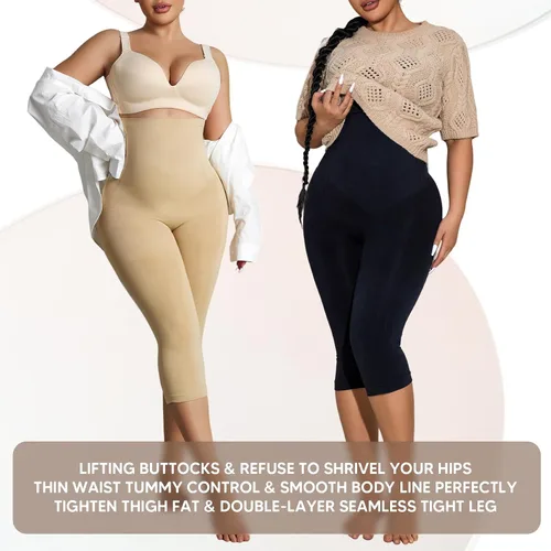 Vista 6 de Takusun Leggings moldeadores para mujer, control de abdomen, cintura alta, sin costuras, moldeador de cuerpo, levantamiento de glúteos, muslos más