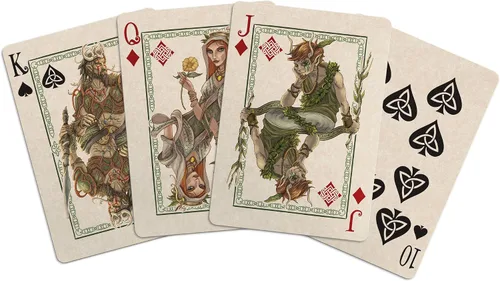 Vista 3 de Gent Supply - Juego de cartas Bicycle Creatures of The FAE, color verde