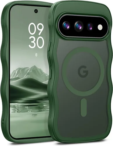 Vista 35 de BENTOBEN Funda magnética para Google Pixel 10, bonita funda rizada ondulada Pixel10 [compatible con MagSafe], antideslizante, a prueba de golpes