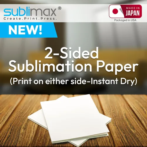 Vista 4 de Papel de sublimación 8.5 x 11 – Paquete de 110 hojas, secado instantáneo (sin manchas) – Compatible con Epson F170/F570, Sawgrass SG500/SG1000