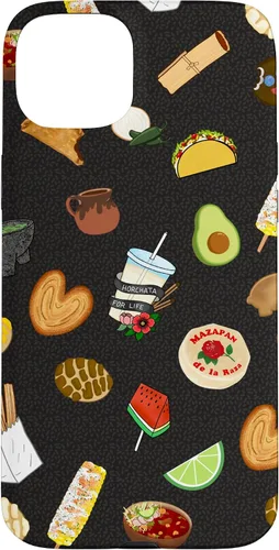 Vista 9 de Funda para iPhone 14 Pro Black Antojitos Mexican Food Latino Tacos Pan Dulce