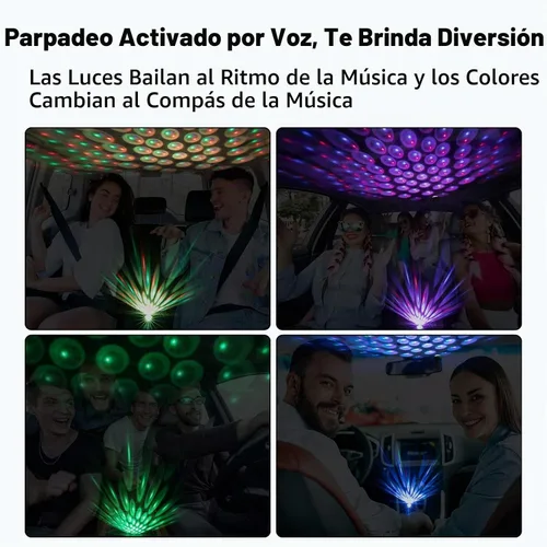 Vista 4 de LuxLumin Luces de techo para automóvil, proyector de estrella USB, luz nocturna, luces interiores ajustables para automóvil, luces LED portátiles