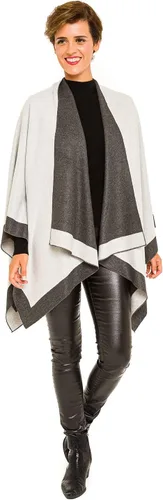 Vista 3 de MELIFLUOS DESIGNED IN SPAIN Women's Shawl Wrap Poncho Ruana Cape Cardigan Sweater Open Front for Fall Winter Spring