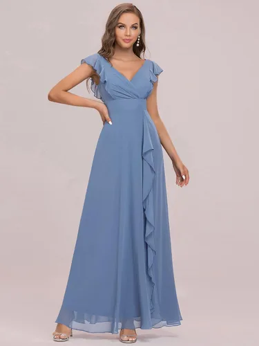 Vista 4 de Ever-Pretty Vestido largo de gasa para dama de honor para mujer 0208