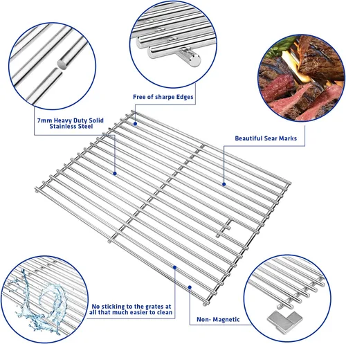 Vista 5 de Rejillas de cocina de 17 pulgadas para Home Depot Nexgrill 720-0830H 720-0830D 720-0783E 720-0783C para piezas de repuesto Nexgrill de 4 quemadores