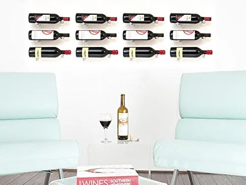 Vista 2 de Wine Racks America - Kit de diseño de 12 botellas de vino con collares en plata