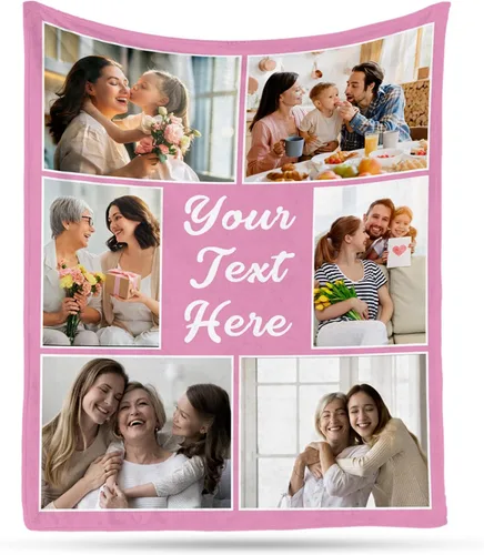 Vista 20 de Envío al día siguiente, manta musical personalizada con foto - impresa en EE. UU., mantas personalizadas con foto para adultos y niños, regalos