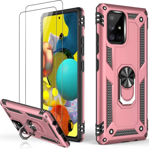 Vista 50 de LUMARKE Funda para Galaxy A51 4G con Protector de Pantalla, Pasa Prueba de Caída de 16 pies de Grado Militar, Cubierta Protectora para Teléfono