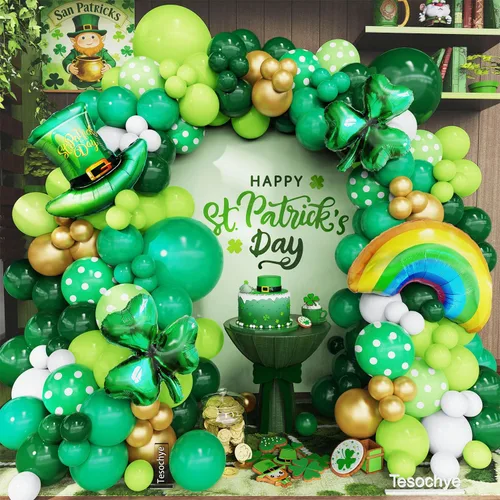 Vista 19 de Tesochye 161pcs Halloween Balloon Garland Kit with Happy Halloween Banner Black Orange Green Purple