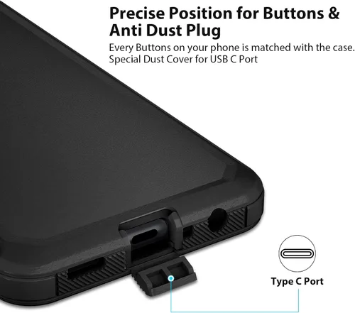 Vista 5 de Jiunai Funda para Samsung A23, a prueba de golpes, antipolvo, resistente, resistente, de doble capa, borde elevado, funda protectora al aire libre