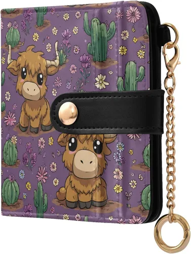 Vista 16 de Red Heart Black - Cartera para mujer, con bloqueo RFID, pequeña, delgada, tarjetero, plegable, compacta, de piel sintética, con bolsillo