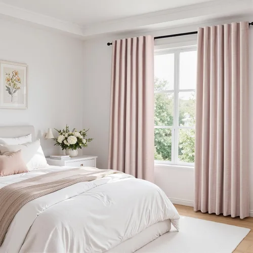 Vista 91 de Topfinel cortinas opacas de lino beige y blanco de 63 pulgadas de largo, 2 paneles para ventana pequeña, estilo natural de abedul bohemio y rústico