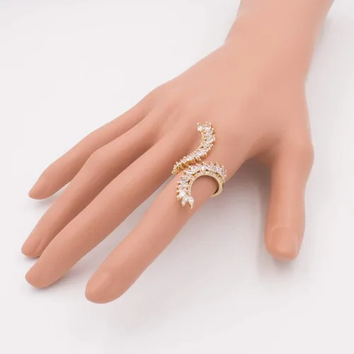 Vista 8 de Lavencious Anillo de moda de cóctel ajustable de 6 a 8.5 CZ Marquise Shape Jewelry para mujer