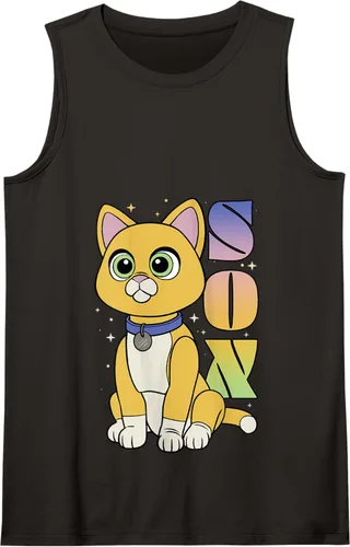 Vista 13 de Disney Pixar Lightyear - Camiseta sin mangas con póster de gato estrellado, Negro, S