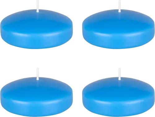 Vista 15 de Mega Candles 4 velas flotantes negras sin perfume, vela de cera vertida a mano de 3 pulgadas de diámetro, decoración del hogar, recepciones de boda