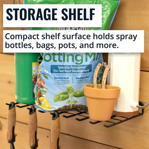 Vista 3 de StoreYourBoard Organizador de herramientas manuales de jardinería, estante de almacenamiento de montaje en pared para tijeras de jardín, podadoras