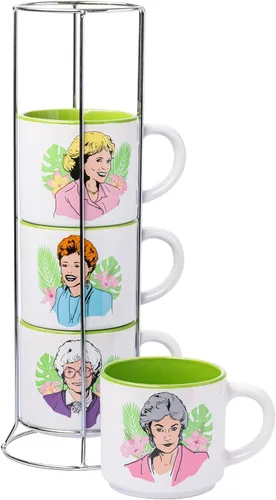 Vista 16 de Silver Buffalo Care Bears - Juego de tazas de cerámica con logotipo de corazón arcoíris, 4 unidades, 10 onzas