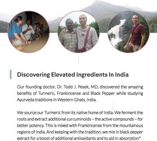 Vista 4 de Nutritional Roots Suplemento de mezcla de cúrcuma india e incienso - 60 cápsulas