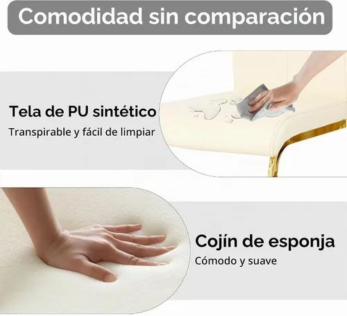 Vista 4 de Juego de mesa de comedor de 5 piezas para 4, mesa rectangular moderna de cristal con 4 sillas tapizadas de cuero, juegos de mesa y sillas de comedor