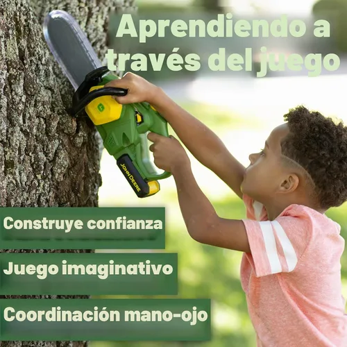 Vista 5 de John Deere Juguete de motosierra - Luces y sonidos, juego de simulación - A partir de 3 años