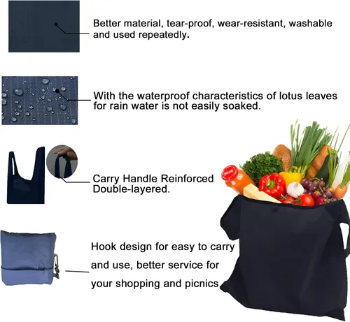 Vista 3 de Bolsas de compras reutilizables para comestibles