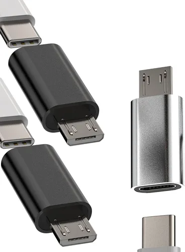 Vista 8 de Adaptador micro USB hembra a USB C macho (paquete de 3) compatible con Samsung Galaxy Note 10 S21 S20 Pixel 5XL iPad Pro Air4 LG Ultra Z Flip